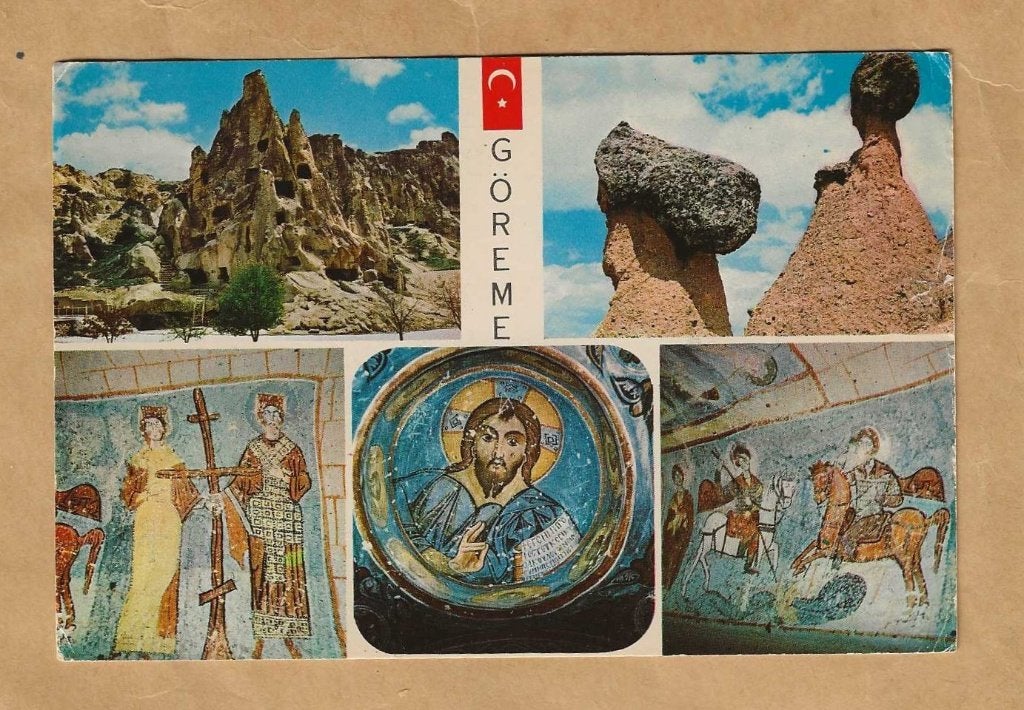 Oude ansichtkaart Göreme, Turkije - Gelopen, Ophalen of Verzenden, 1960 tot 1980, Gelopen, Buiten Europa