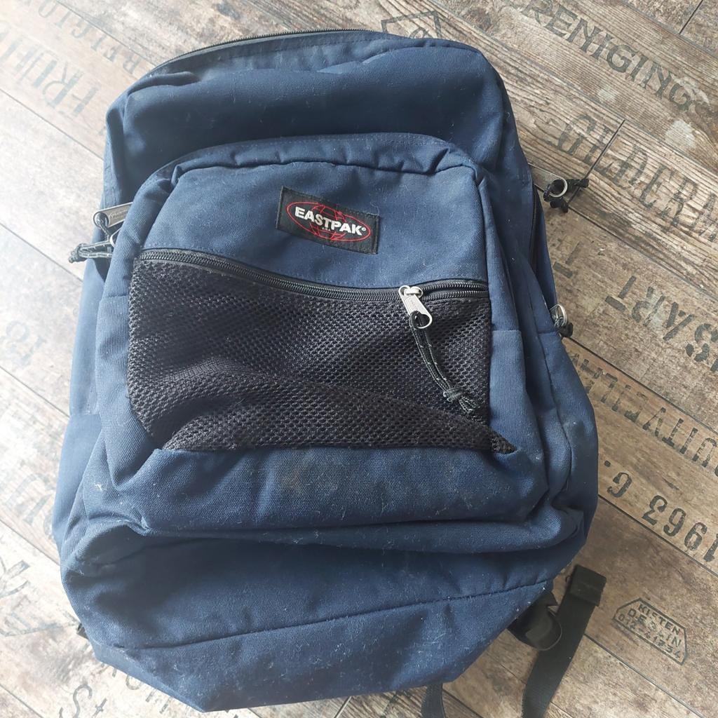Eastpak Rugtas - Donkerblauw met 3 Vakken, 45 tot 60 cm, Gebruikt, 25 tot 40 cm, Ophalen of Verzenden