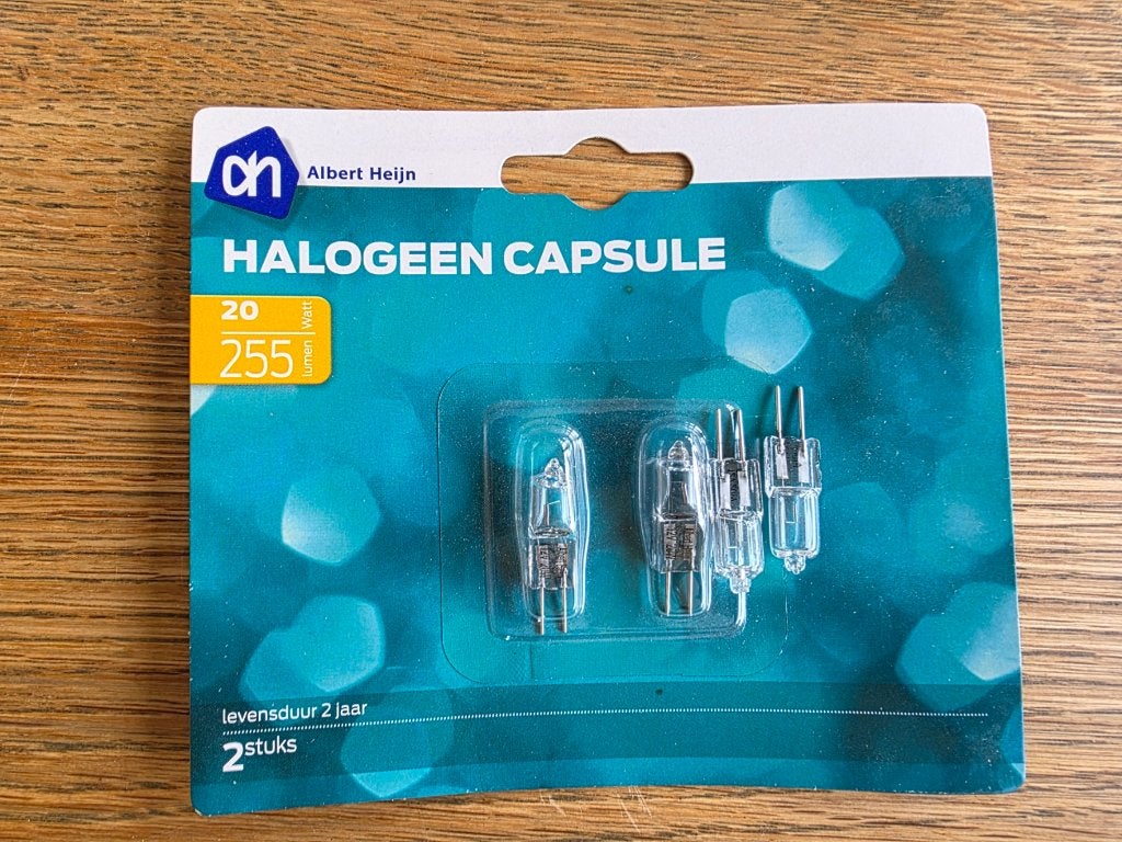 4x Halogeen Capsule (20W 255Lumen), Ophalen of Verzenden, Nieuw, Metaal of Aluminium, Halogeen