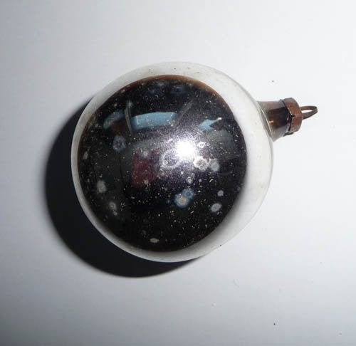 vintage kerstbal eenvoudig rond rond, Ophalen of Verzenden, Gebruikt