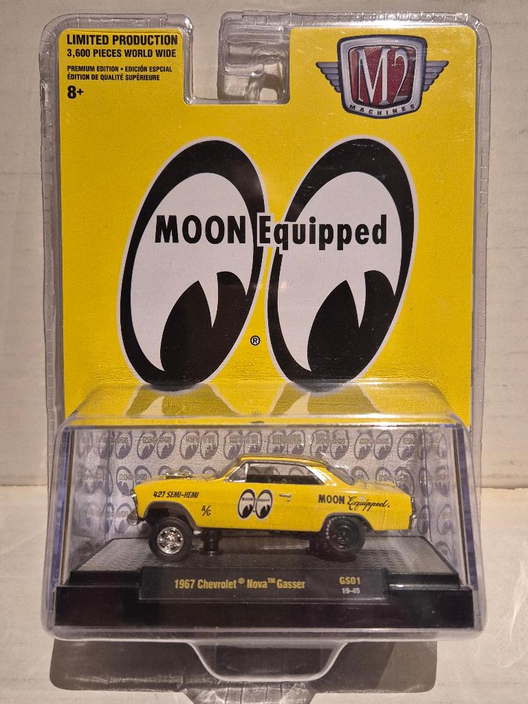 M2 Machines 1/64 1967 Chevrolet Nova Gasser, Ophalen of Verzenden, Zo goed als nieuw, Auto