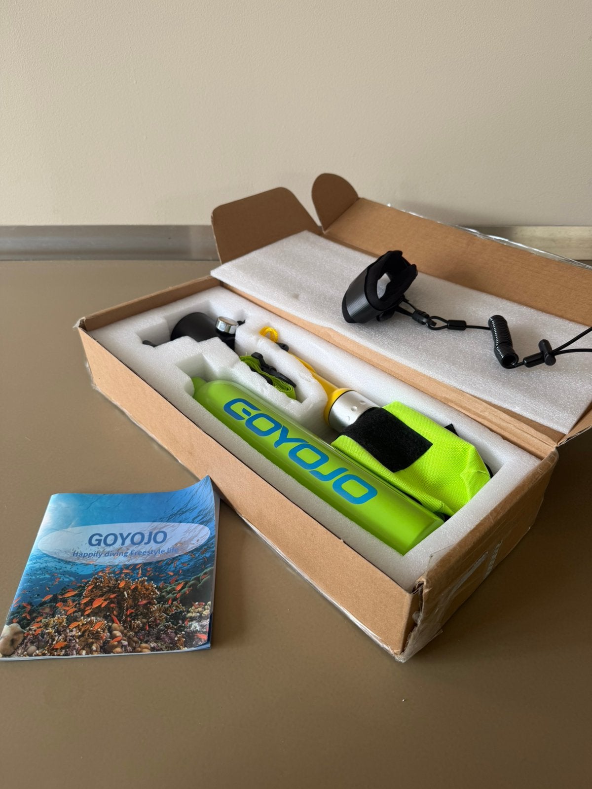 GOYOJO Mini Duikfles 0,5L incl. draagtas en accessoires, Watersport en Boten, Ophalen of Verzenden, Nieuw, Duikfles