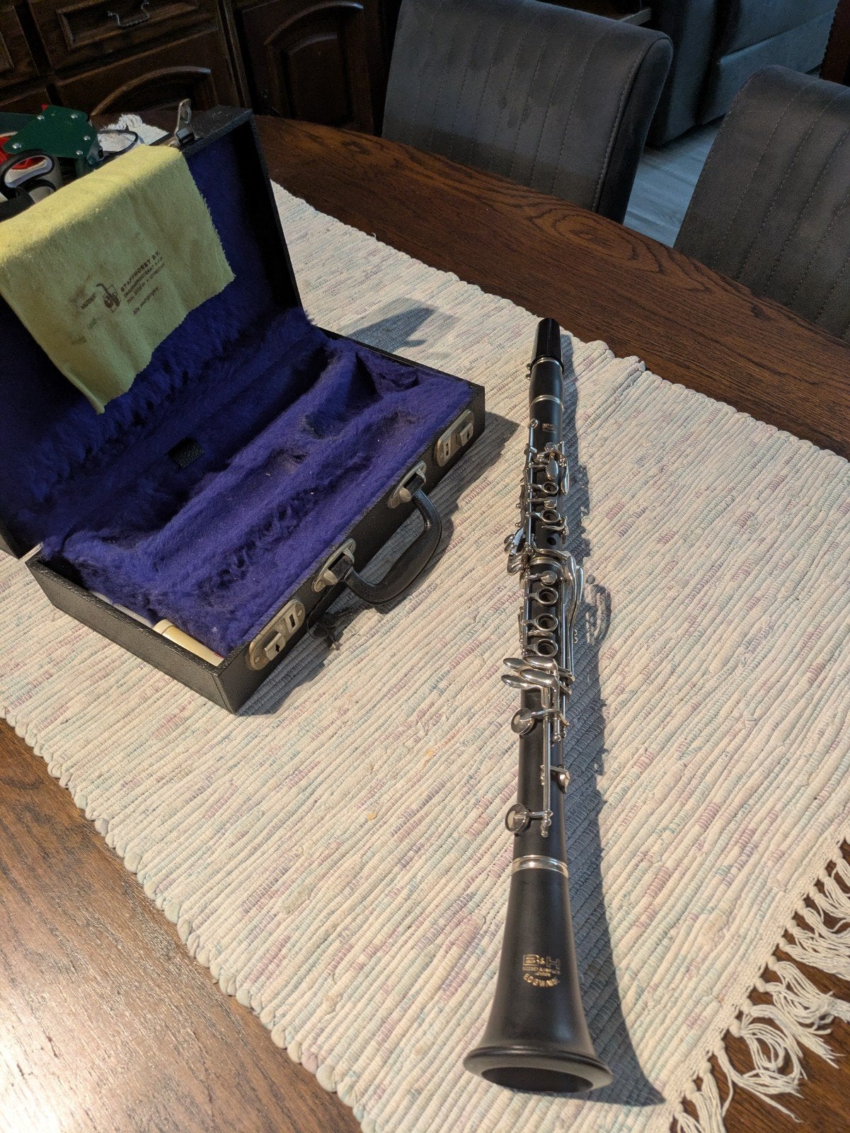 Boosey & Hawkes Edgware Klarinet met Koffer, Muziek en Instrumenten, Blaasinstrumenten | Klarinetten, Bes-klarinet, Gebruikt, Ophalen of Verzenden