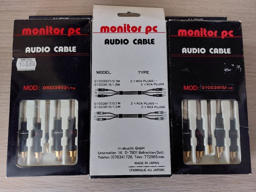 Monitor PC In-akustik interlinks., Ophalen of Verzenden, Nieuw, Minder dan 2 meter, Interlink-kabel
