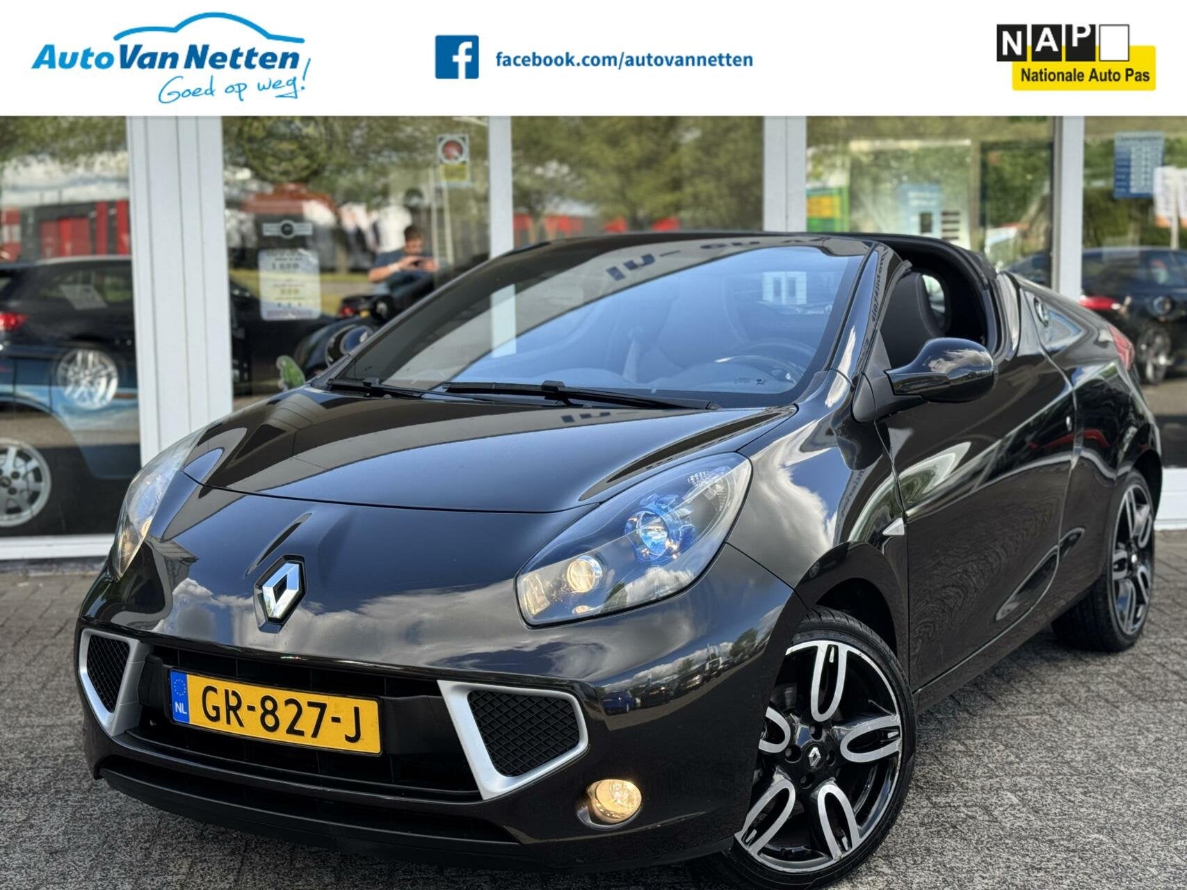 Renault Wind 1.2 TCE 100pk,Dynamique,Airco,Cruise,Lmv,Mistla, Auto's, Voorwielaandrijving, Euro 5, Gebruikt, Zwart