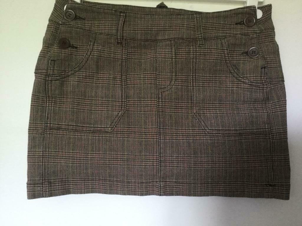 SISSY BOY  geruite mini-rok met zakken, maat M, Maat 38/40 (M), Bruin, Ophalen of Verzenden, Gedragen