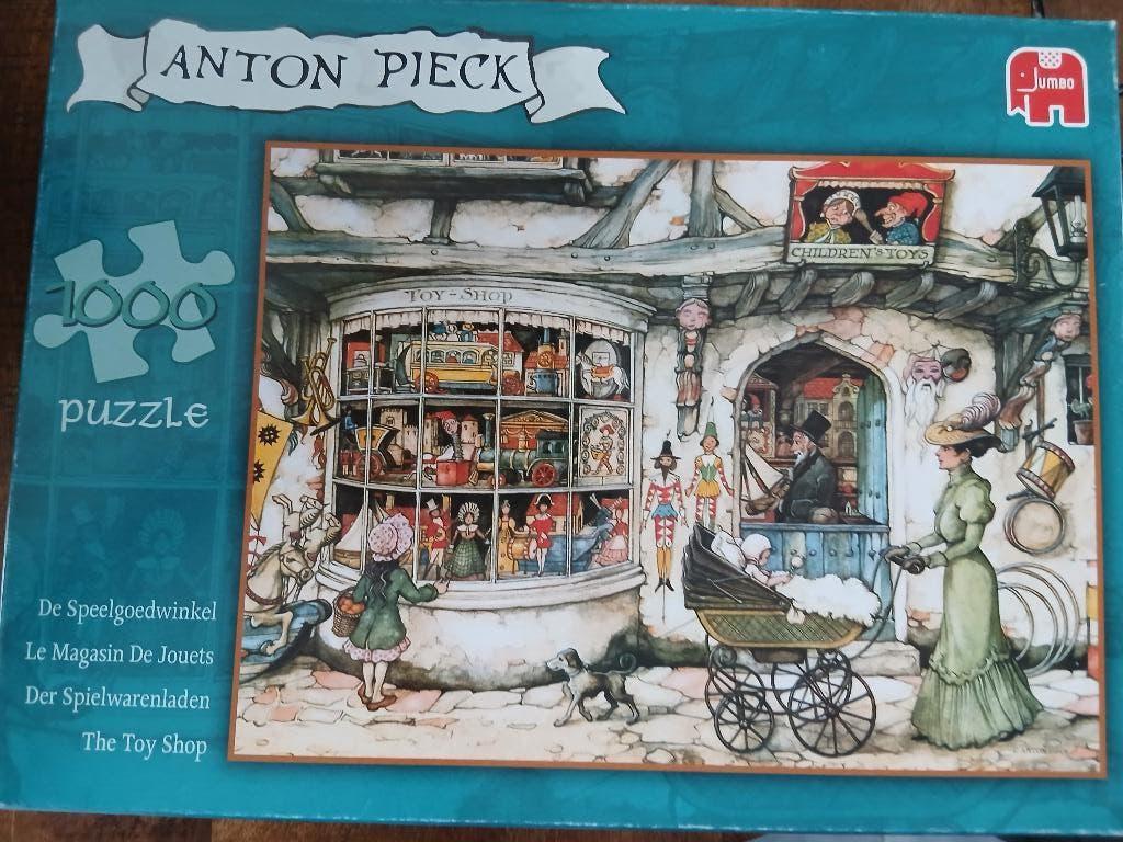 Anton Pieck Puzzel De Speelgoedwinkel, Ophalen of Verzenden, 500 t/m 1500 stukjes, Gebruikt, Legpuzzel