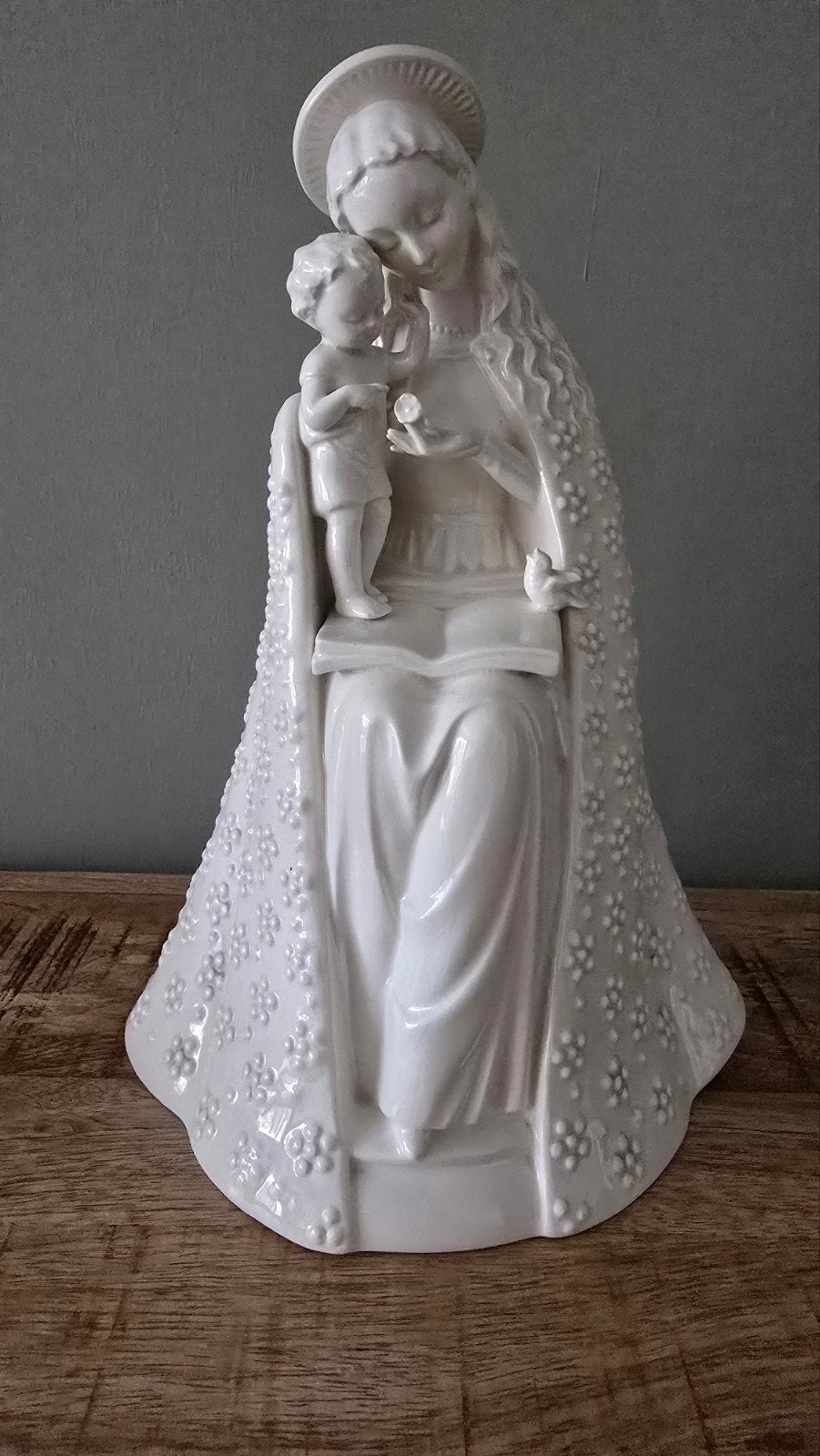 Vintage Hummel Maria met Kind Beeld - Wit Porselein, Antiek en Kunst, Ophalen of Verzenden