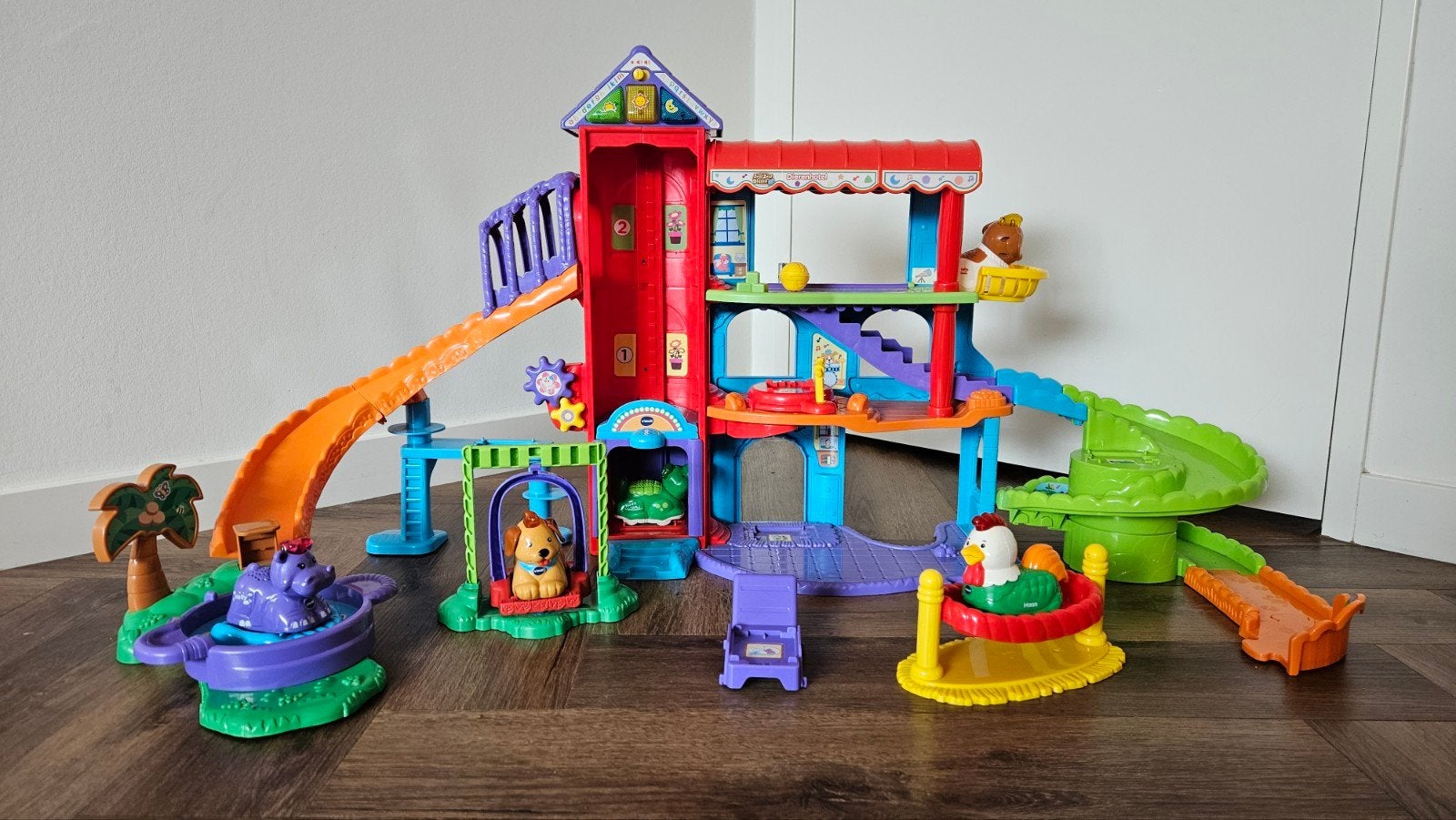 VTech Zoef Zoef Dieren hotel met 5 dieren, Kinderen en Baby's, Speelgoed | Vtech, Ophalen, Gebruikt, 6 maanden tot 2 jaar