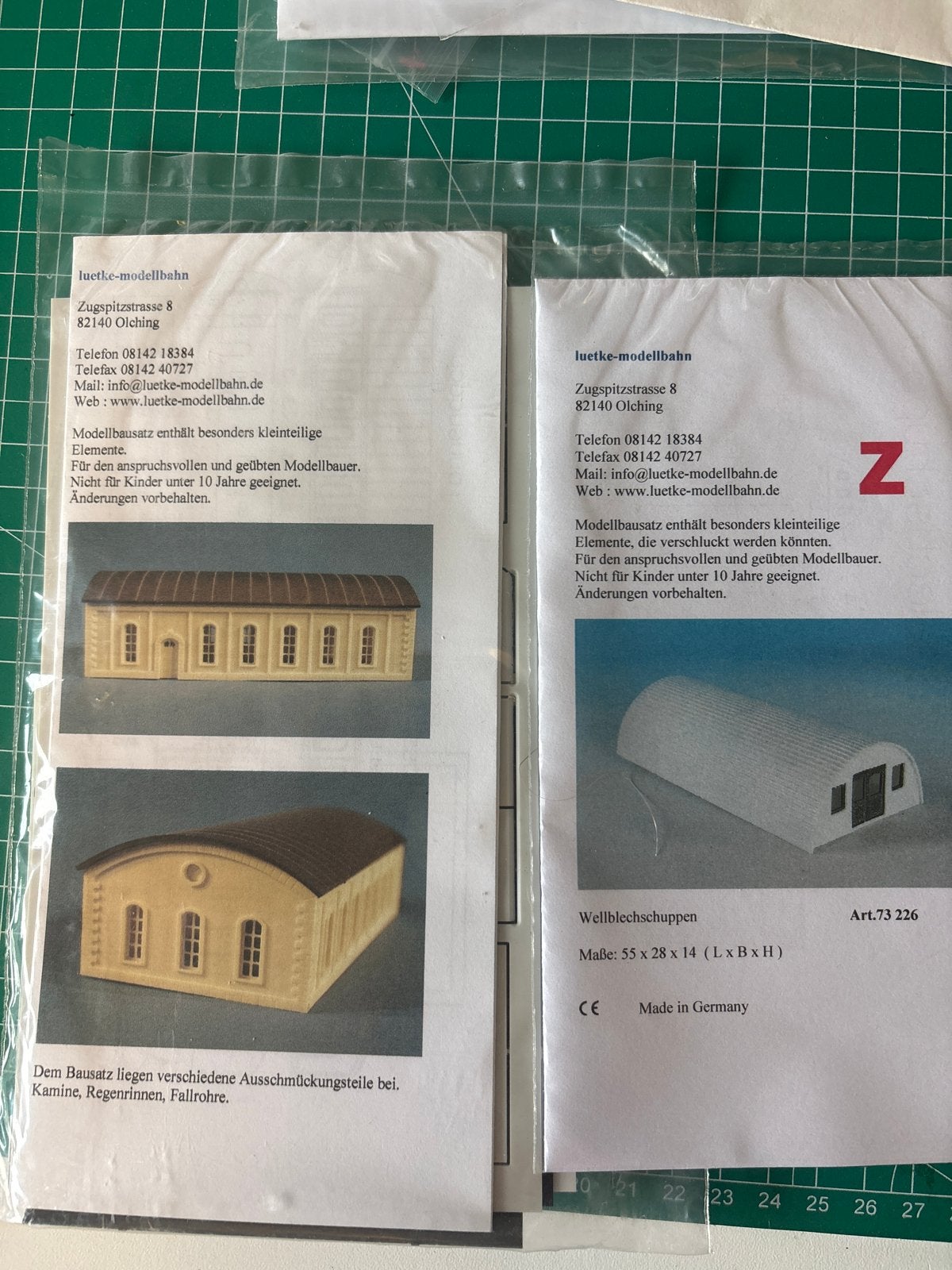 Lütke-Modellbahn z-schaal fabrieksgebouwen, Overige merken, Gelijkstroom of Wisselstroom, Brug, Tunnel of Gebouw, Nieuw