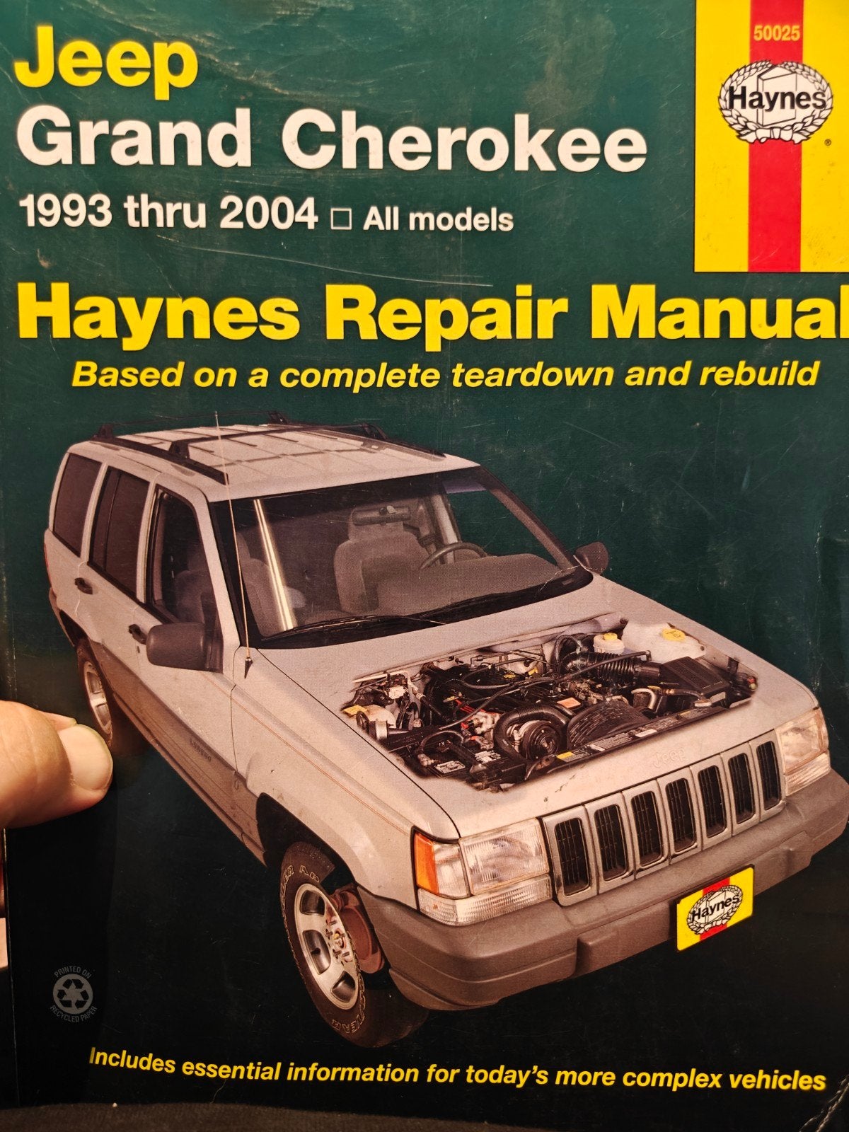 Haynes werkplaatshandboek Jeep Grand Cherokee 1993-2004, Ophalen of Verzenden