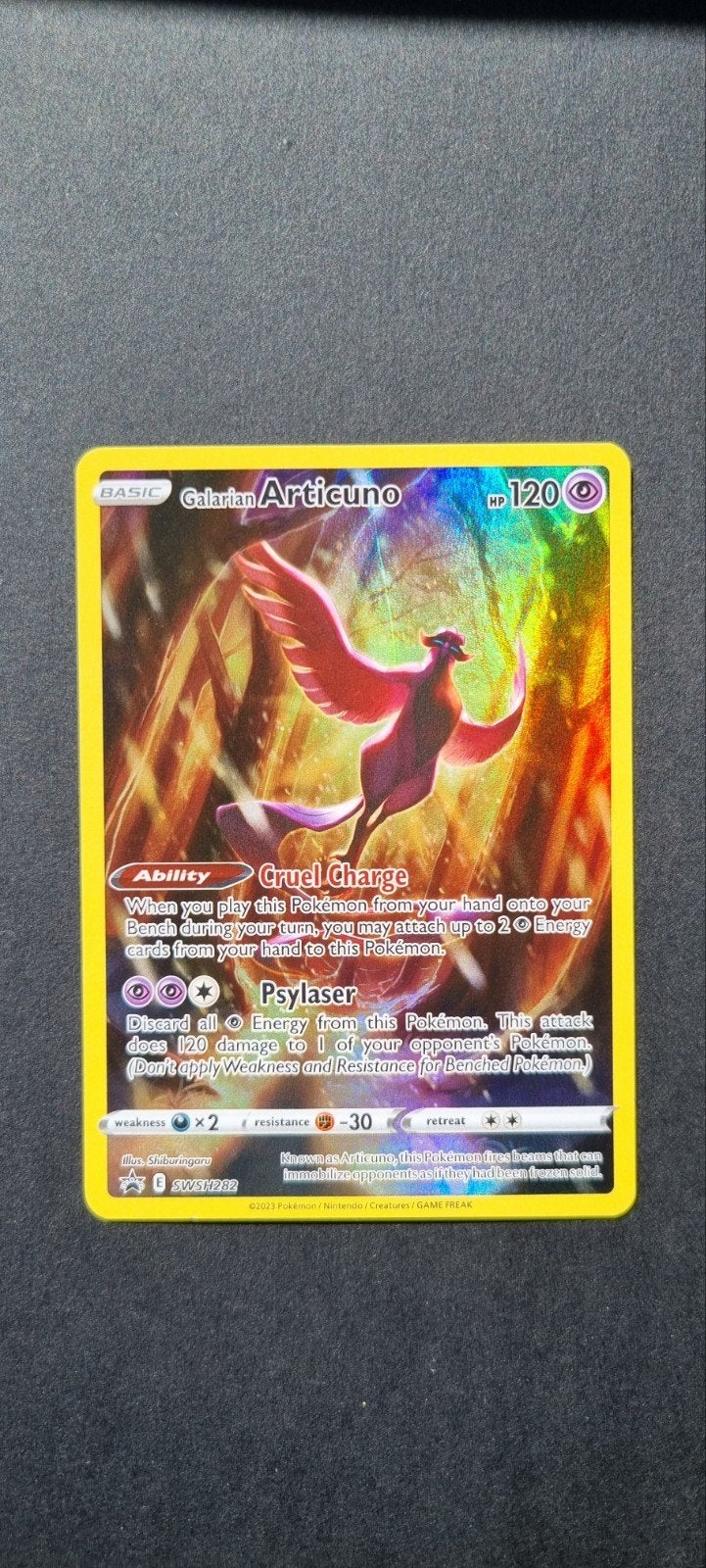 Galarian Articuno V SWSH282 Good, Ophalen of Verzenden, Gebruikt, Losse kaart, Foil