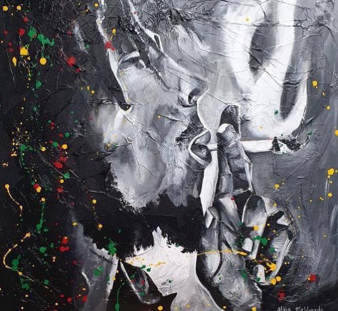 Bob Marley schilderij, Ophalen
