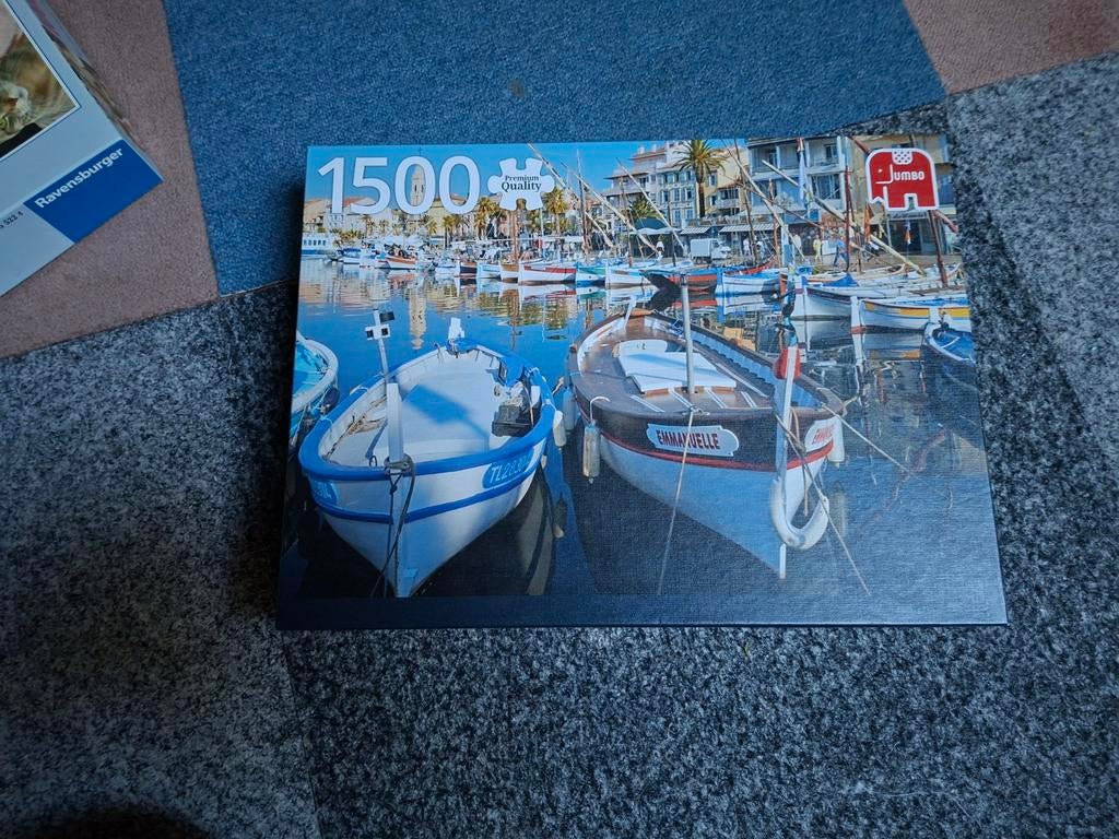 Legpuzzel 1500 st. Sanery-sur-Mer Frankrijk, Ophalen, 500 t/m 1500 stukjes, Gebruikt