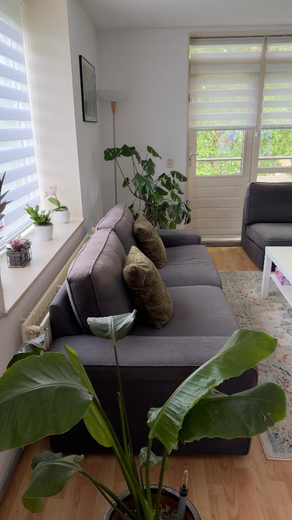 Te koop: Comfortabel bankstel (2x tweezits + 1x eenzits), Ophalen, Gebruikt, 75 tot 100 cm, Rechte bank