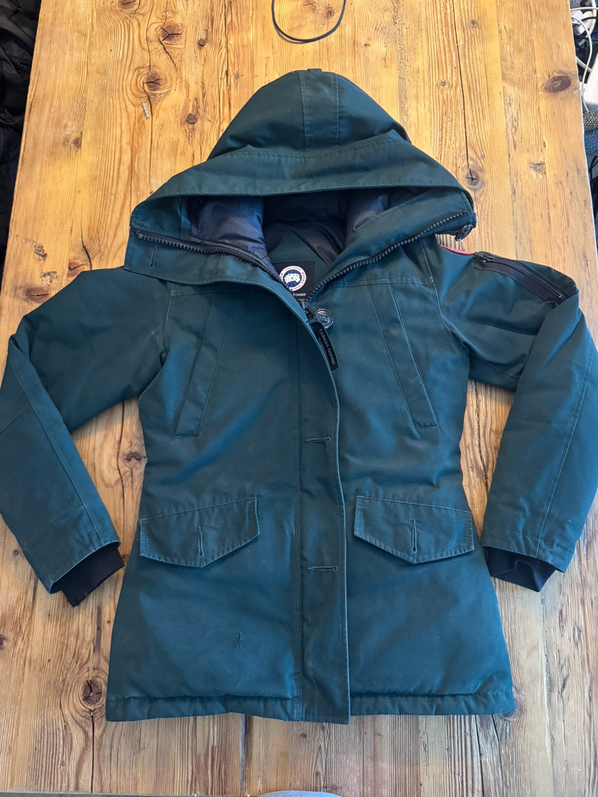 Canada Goose winterjas Algonquin Green – maat XS/TP, Kleding | Dames, Ophalen of Verzenden, Gedragen, Maat 34 (XS) of kleiner