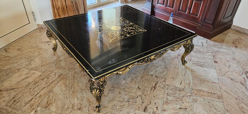 Luxe salontafel , zwart met goud asnaghi interiors, Antiek en Kunst, Antiek | Meubels | Tafels, Ophalen