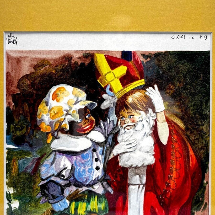 Will Berg (1921-2001) Twee kinderen als Sint en Piet
