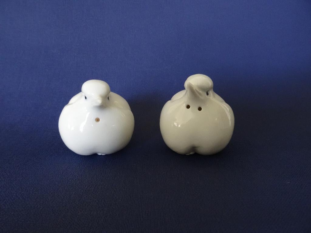 Peper- en zoutstel vogeltjes wit, Overige typen, Ophalen of Verzenden, Gebruikt