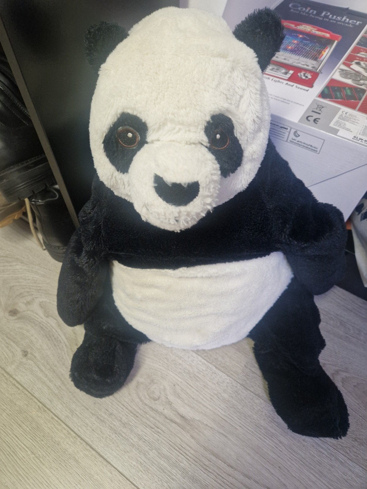 IKEA Panda Knuffel - Zwart Wit Pluche Dier, IKEA, Beer, Zwart, Ophalen of Verzenden