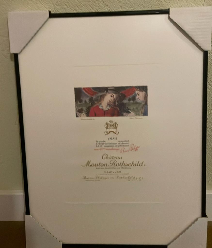Litho Paul Delvaux - Mouton Rothschild (ingelijst), Ophalen