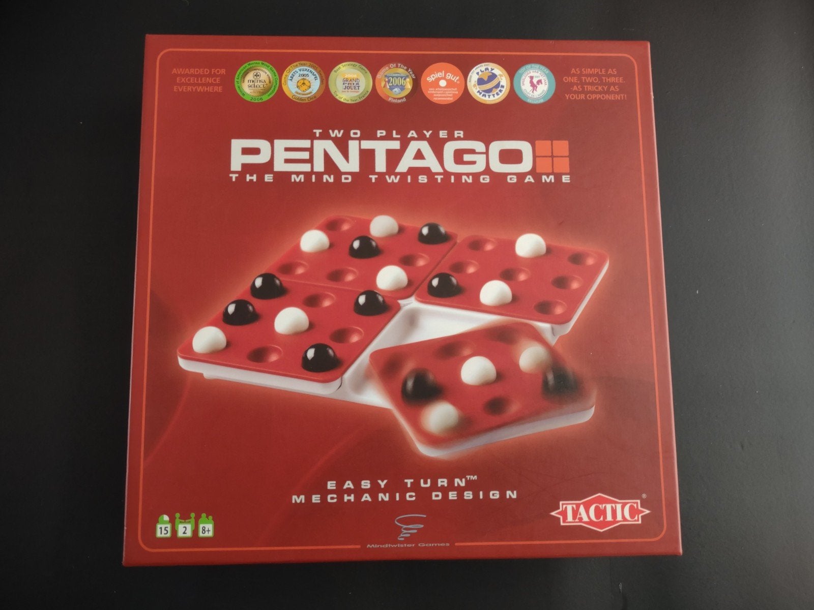 Pentago - bordspel van Tactic, Een of twee spelers, Ophalen of Verzenden, Zo goed als nieuw, Tactic