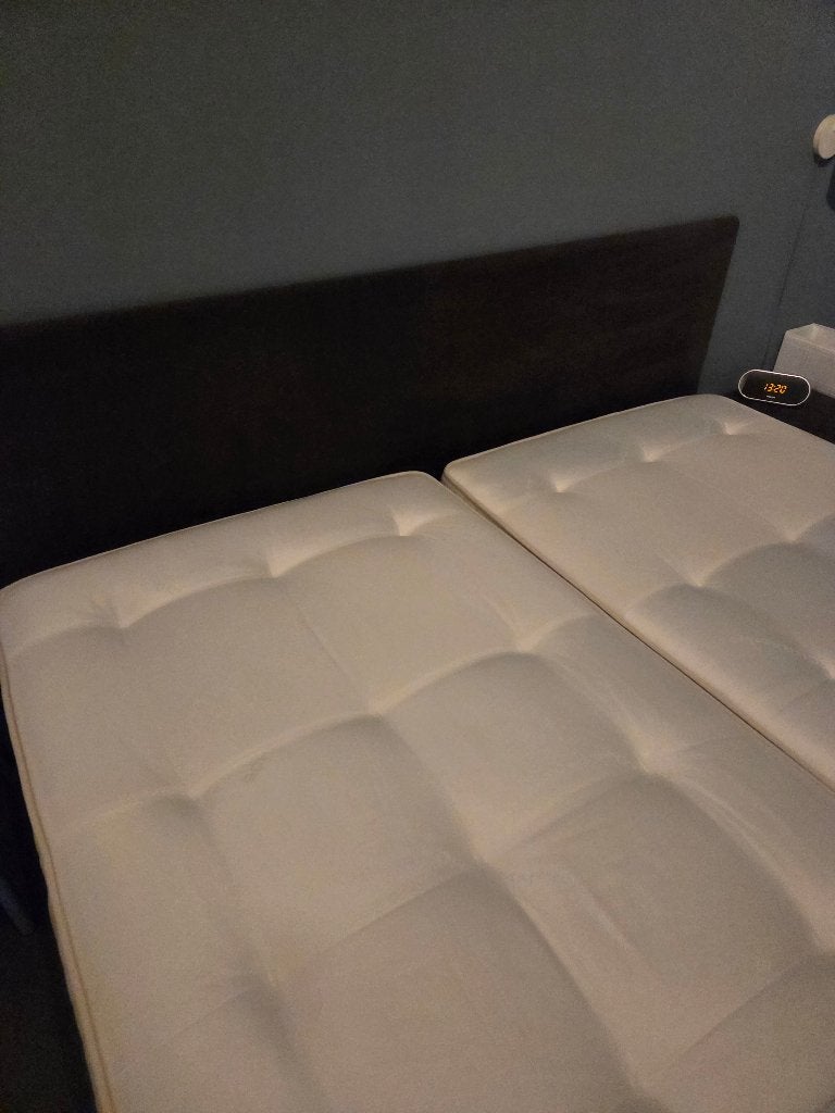 Schramm ledikant 2 persoons bed + matrassen zeer goede staat, Ophalen, Tweepersoons, Zo goed als nieuw, 180 cm