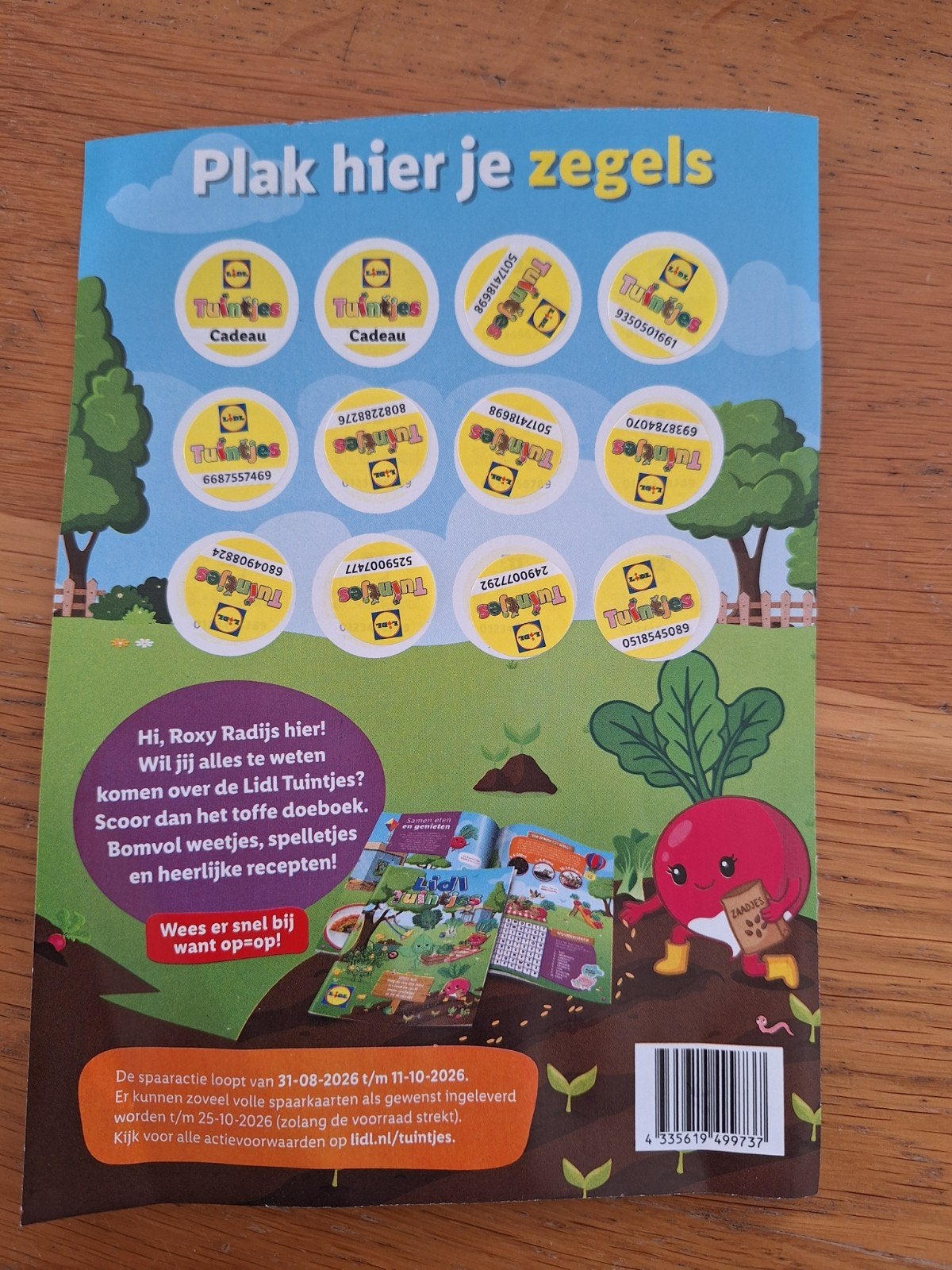 1x volle spaarkaart lidl tuintjes, Hobby en Vrije tijd, Ophalen of Verzenden, Winkel, Super of Benzinepomp, Volle spaarkaart