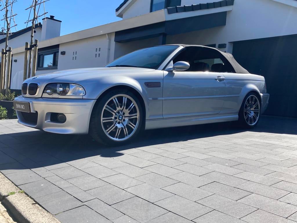 BMW M3 E46 CABRIO *TITAN ZILVER*SMG*XENON*NAVI*19 INCH*, Auto's, BMW, Automaat, Achterwielaandrijving, Cabriolet, Leder