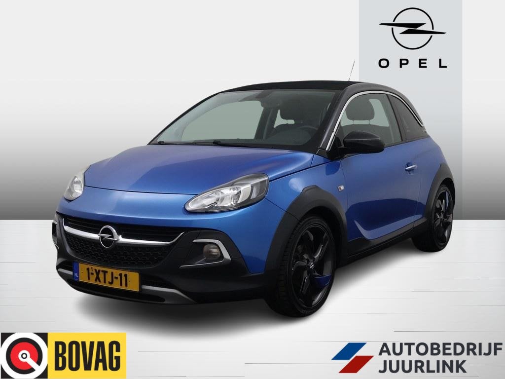 Opel ADAM 1.0 Turbo Rocks Open-dak Ecc/H.Leder/17inch, Auto's, Opel, Voorwielaandrijving, 1041 kg, Origineel Nederlands, Handgeschakeld