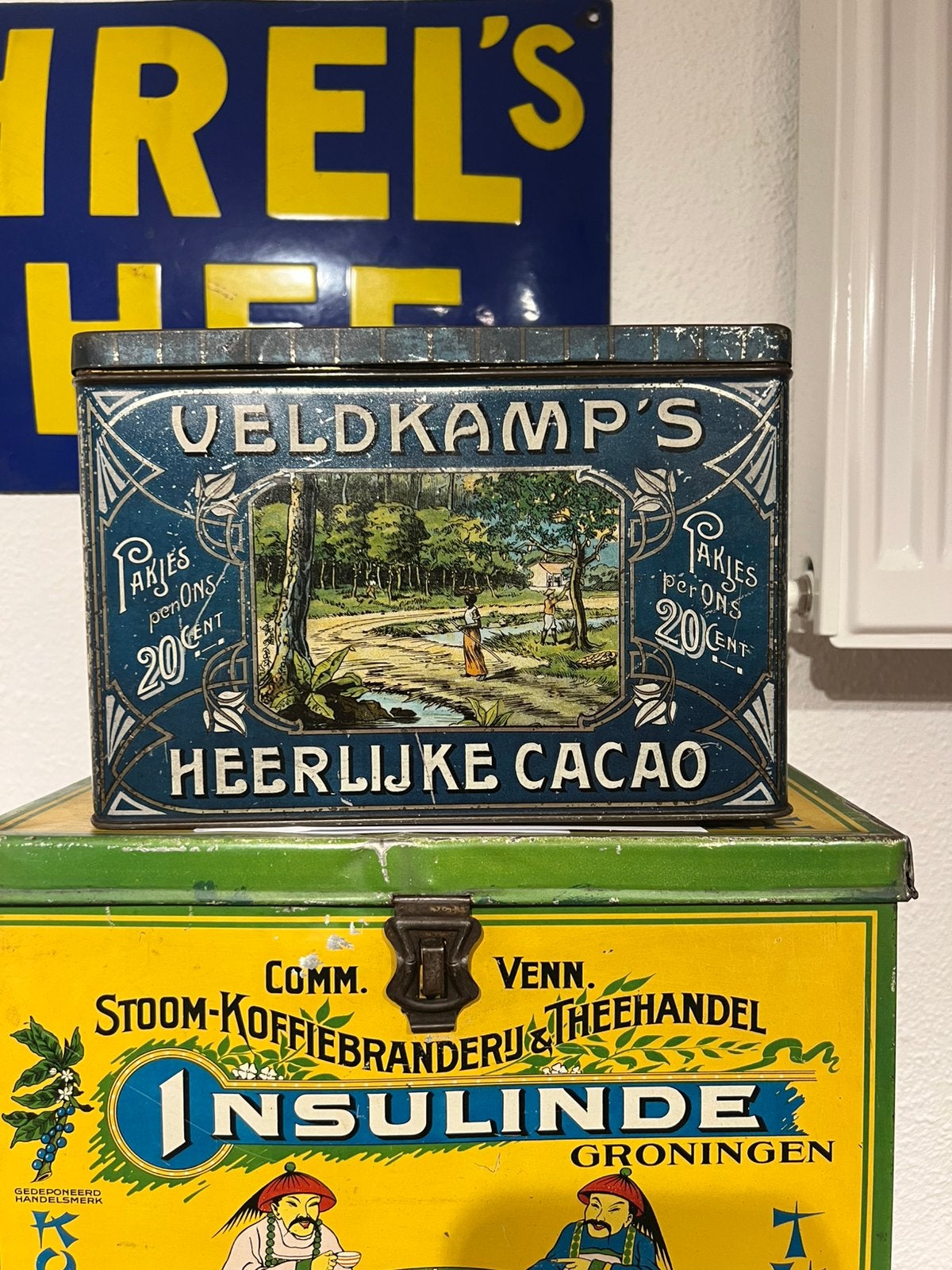 Veldkamp’s Groningen cacaoblik, Ophalen of Verzenden, Zo goed als nieuw, Overige