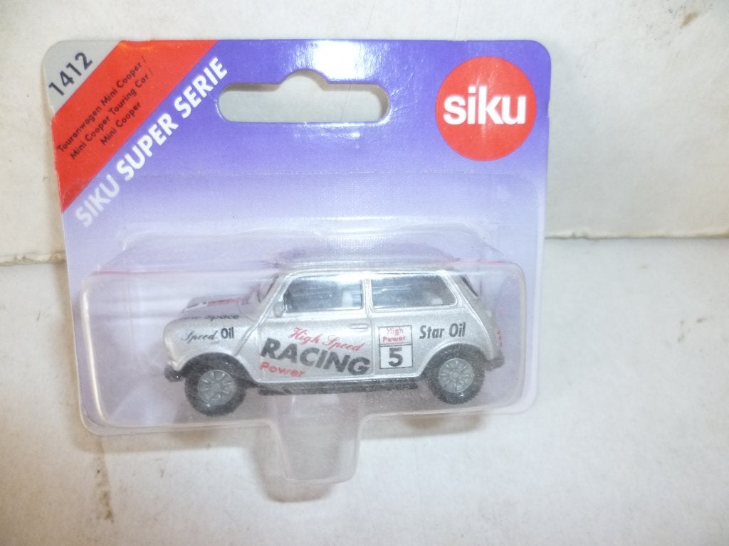 Siku 1412 Mini Cooper High Speed Racing in blister modelauto, Ophalen of Verzenden, Nieuw, Auto