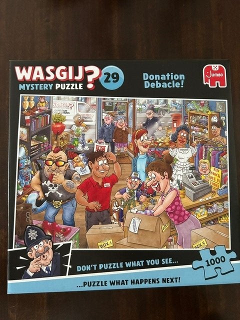 Wasgij 29 Donation Debacle, Ophalen of Verzenden, 500 t/m 1500 stukjes, Zo goed als nieuw