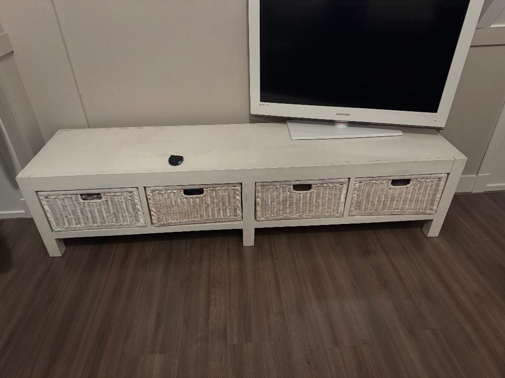 TV meubel Teakhout, Huis en Inrichting, Kasten | Televisiemeubels, Ophalen, Teakhout, Zo goed als nieuw, 200 cm of meer