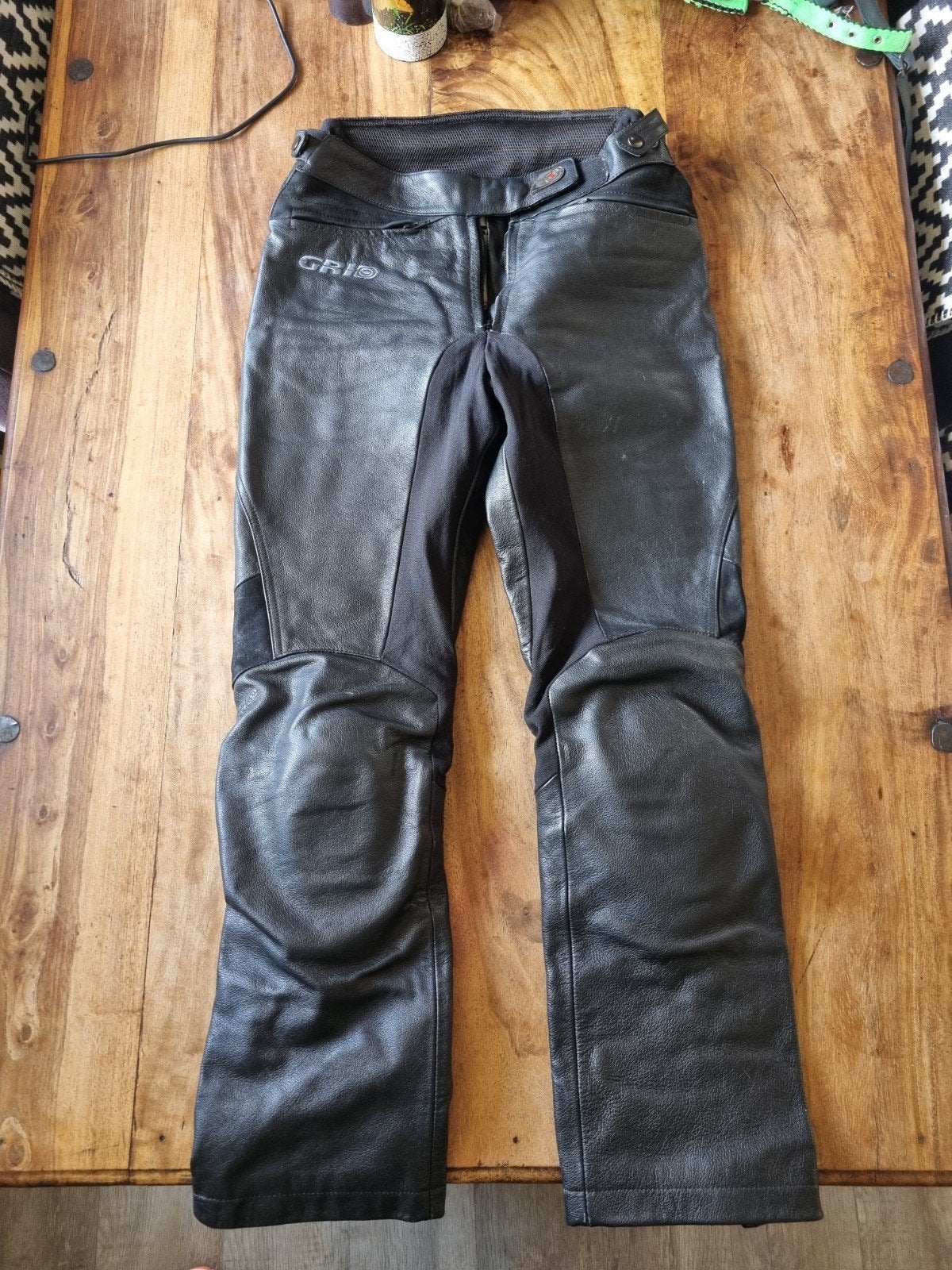 GRID Leren Motorbroek met Knieprotectoren - Z.G.A.N., Motoren, Kleding | Motorkleding, Broek | leer, Ophalen of Verzenden, GRID