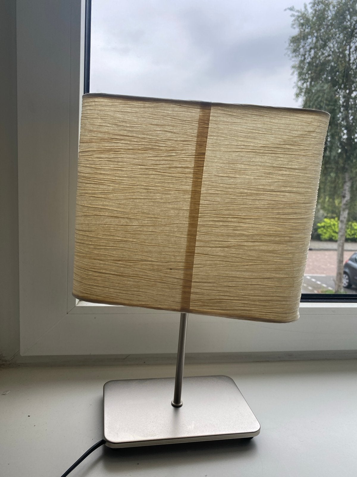 Moderne tafellamp met stoffen kap, Zo goed als nieuw, Met kap, Modern, Ophalen