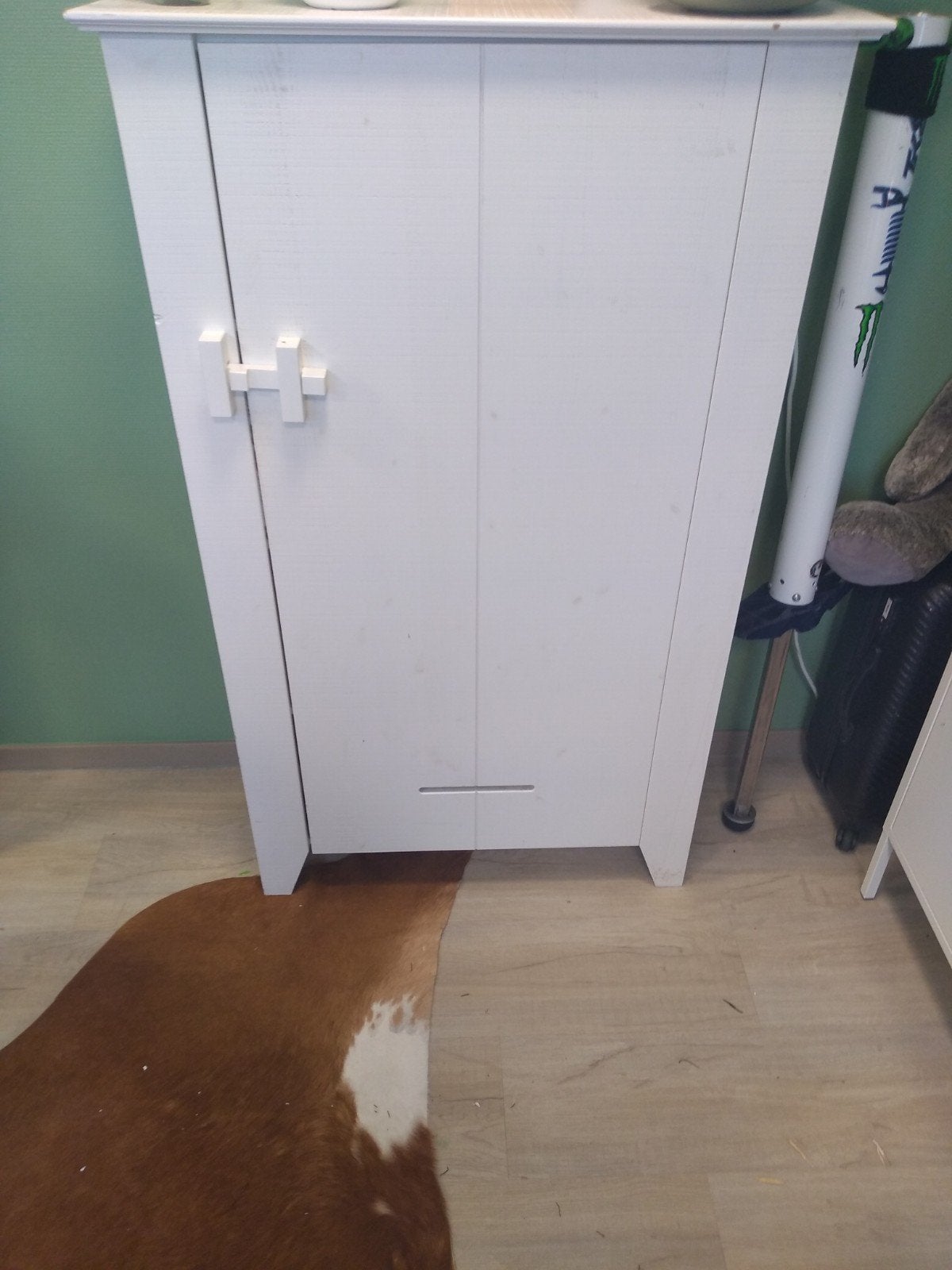 Mooie houten kast - Wit, Huis en Inrichting, Ophalen, Minder dan 50 cm, 100 tot 150 cm, 25 tot 50 cm