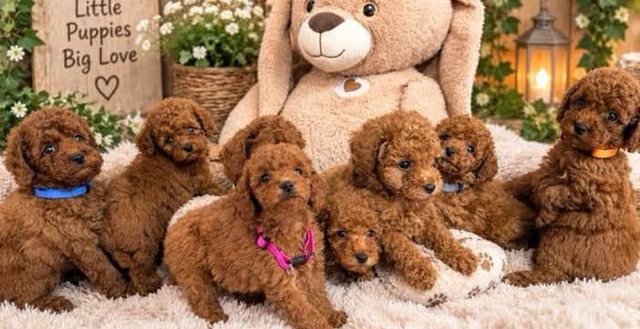 Toypoedel abrikoos pups puppy, Poedel, CDV (hondenziekte), 8 tot 15 weken, Meerdere