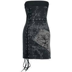 Seek and Destroy strapless Veterjurk mini dress, Maat 38/40 (M), Seek & Destroy, Zwart, Ophalen of Verzenden