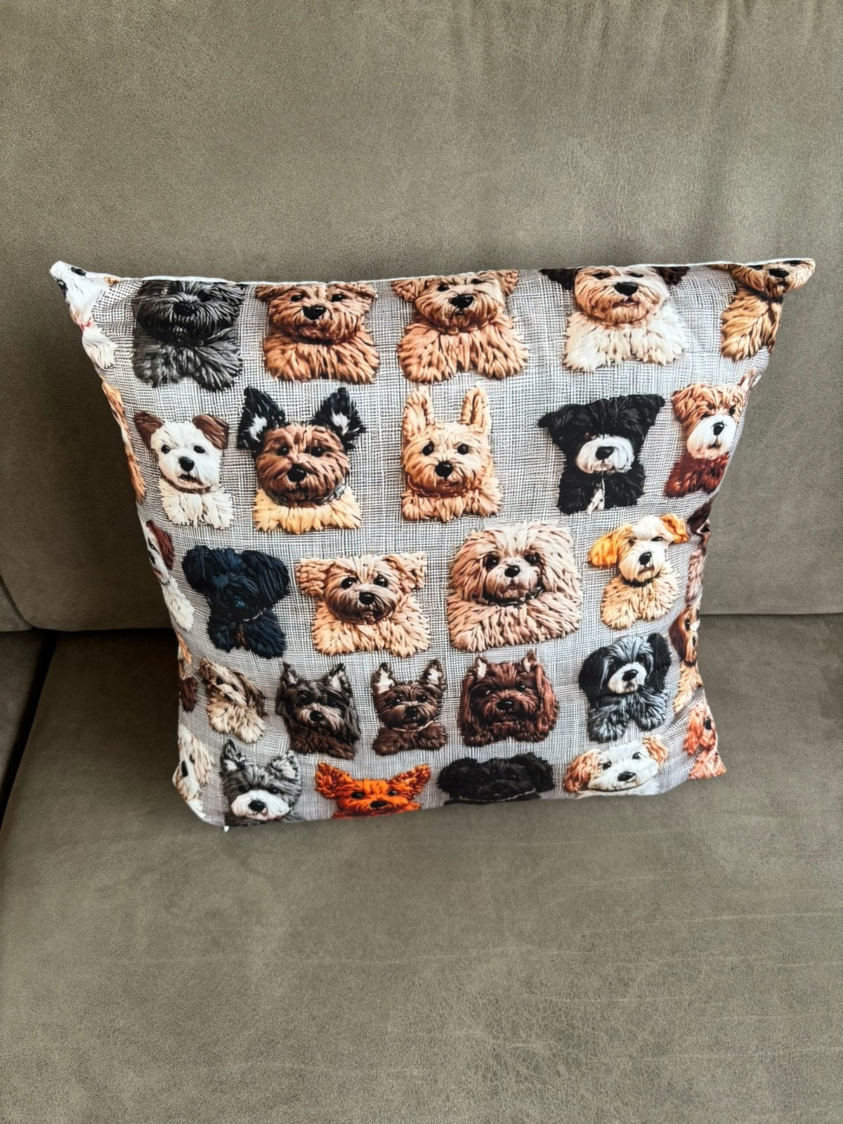 Te koop: kussen met honden print, Ophalen, Nieuw, Vierkant