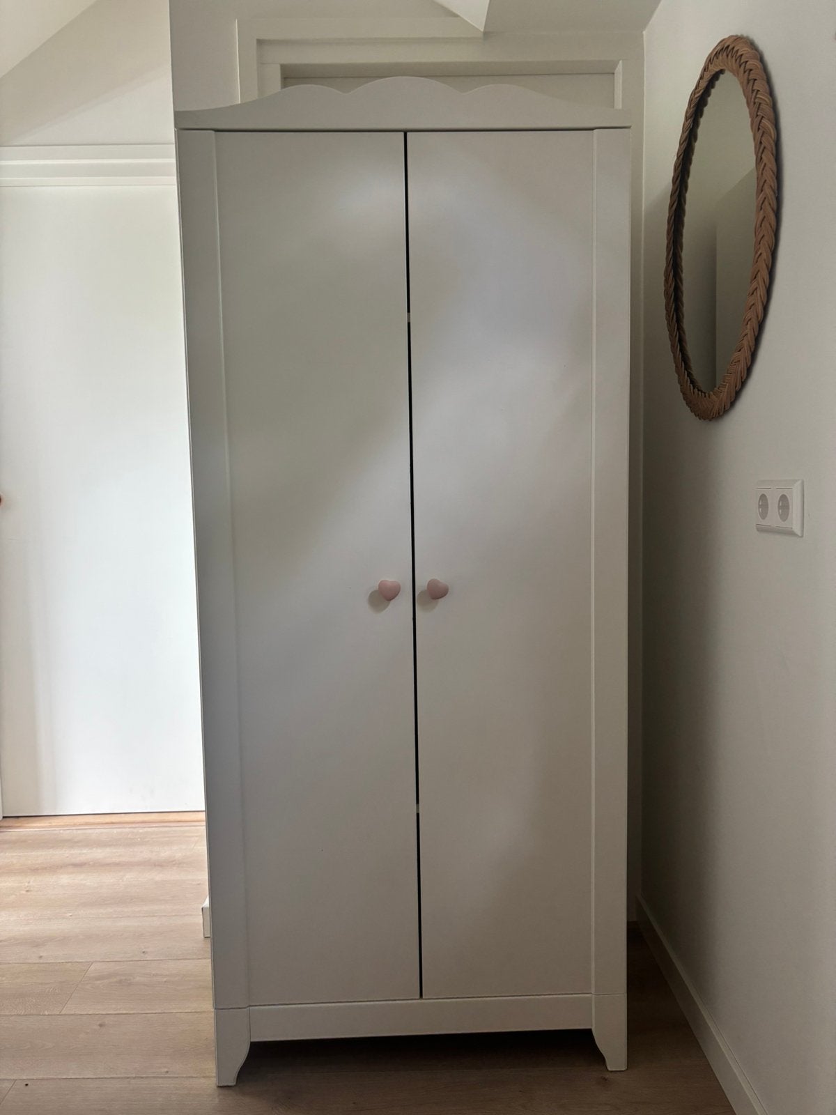 Kinderkledingkast - Hensvik - ikea - wit, Ophalen, Met deur(en), Gebruikt, 50 tot 100 cm