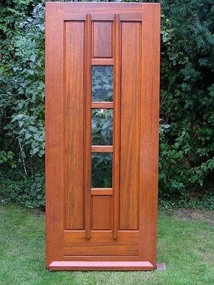 Koopje. Nieuwe luxe merbau 30-er jaren deuren 6jr garantie., Doe-het-zelf en Verbouw, Deuren en Horren, 80 tot 100 cm, 215 cm of meer