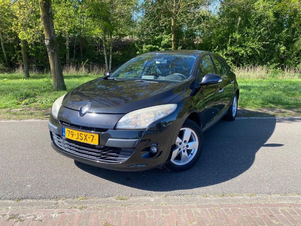 Renault Mégane 1.6, 2009, Zwart, Apk 12-2026, Airco, Trekh., Stof, Euro 6, 4 cilinders, Zwart