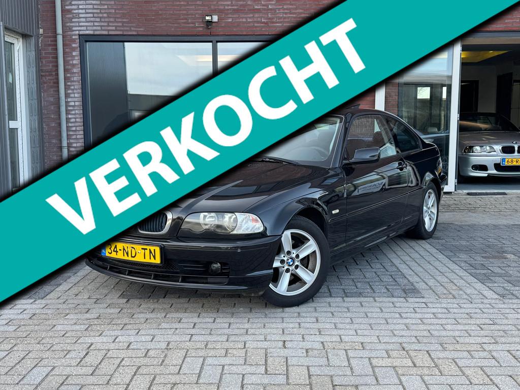 BMW 3-serie Coupé 318Ci Executive | NWE APK | Pano | 1/2 Le, Auto's, Achterwielaandrijving, Leder en Stof, Zwart, Bedrijf