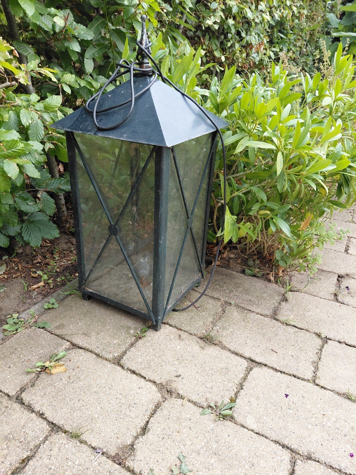 LANTAARN GIETIJZER 75 cm hoog, Tuin en Terras, Ophalen, Gebruikt