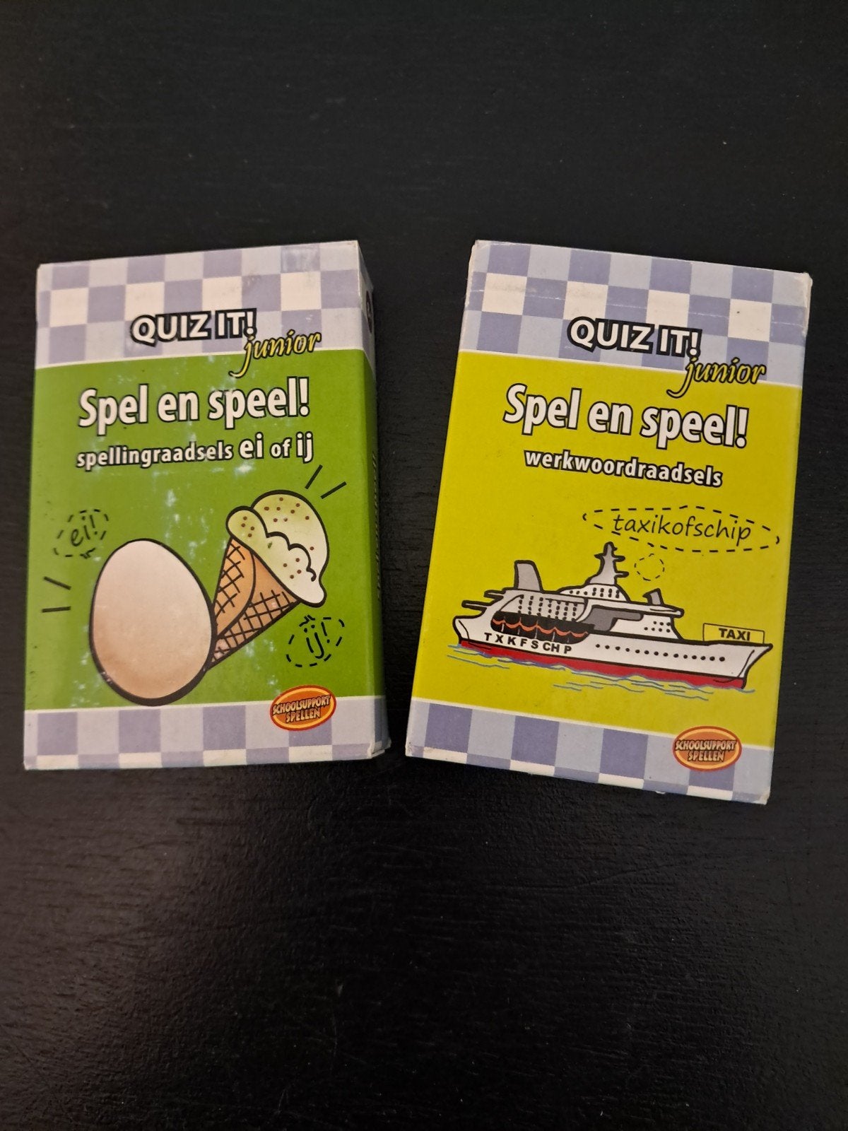 Quiz It! Junior: Spelling & Werkwoord Raadsels (2 spellen), Gebruikt, Verzenden, Vijf spelers of meer, Schoolsupport Spellen