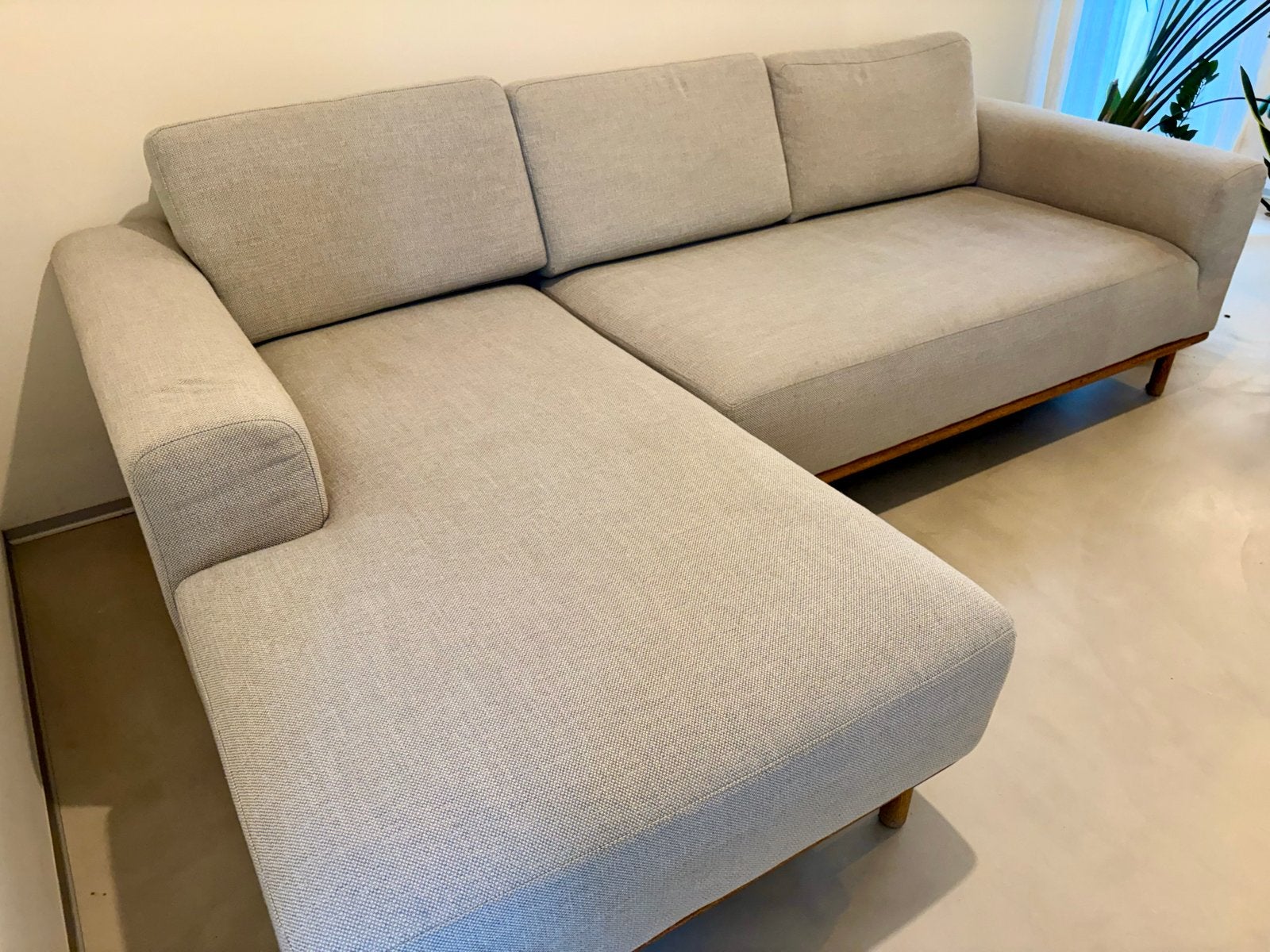 SOFACOMPANY Conrad hoekbank met chaise longue, Ophalen, 250 tot 300 cm, Zo goed als nieuw, Vierpersoons of meer