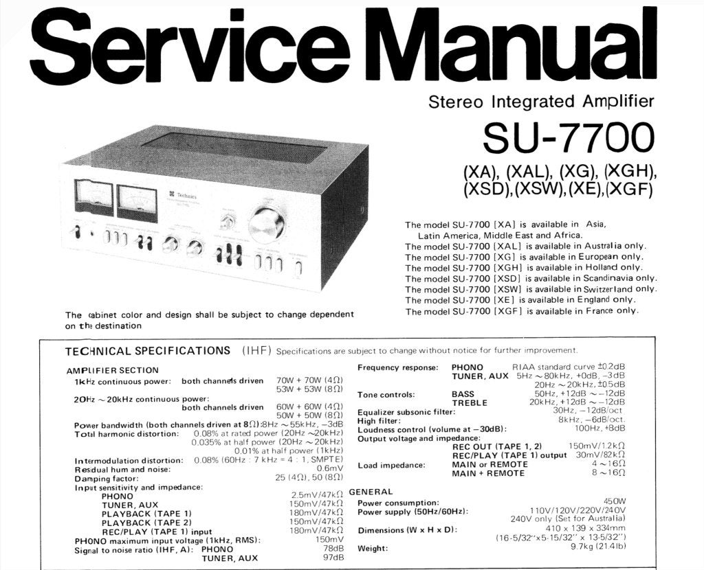 Technics SU-7700K versterker, Ophalen, Gebruikt, Stereo, Overige merken