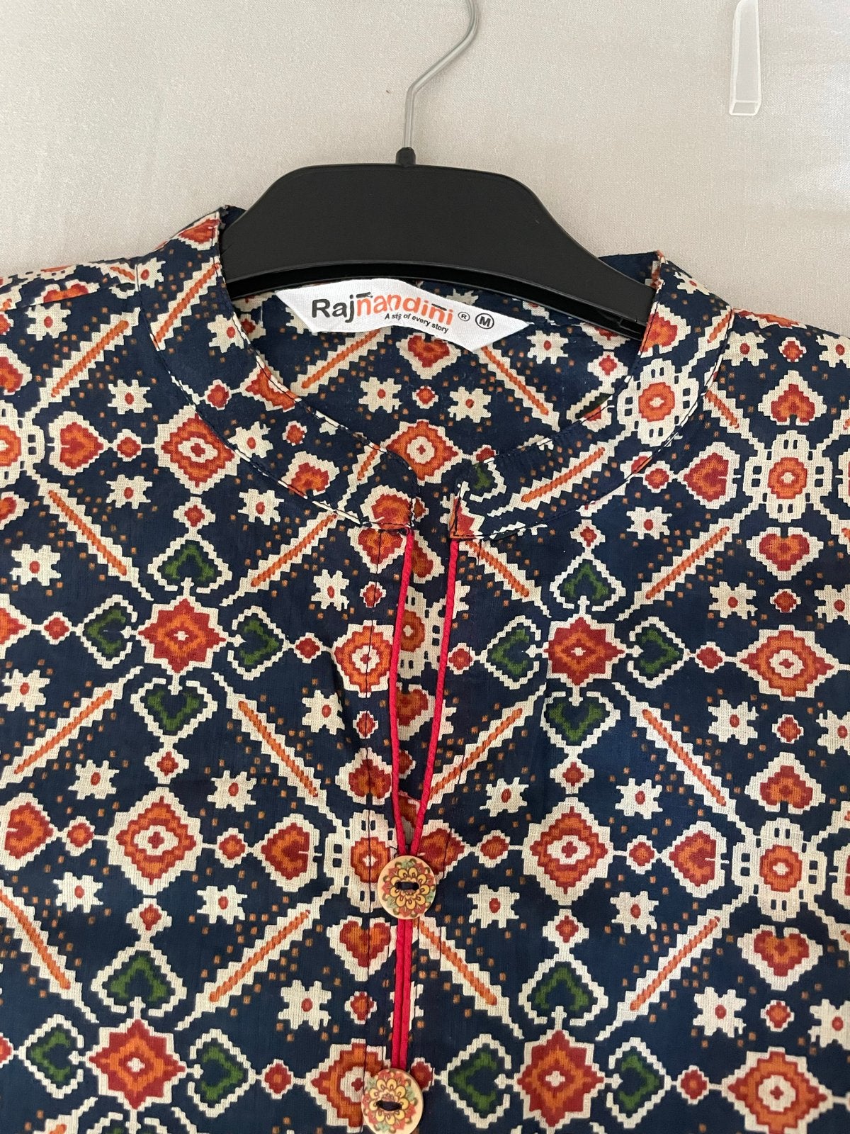 RajNandini Kurta ( lange jurk ) met etnische print - Maat M, Kleding | Dames, Maat 38/40 (M), Blauw, Nieuw, Ophalen of Verzenden