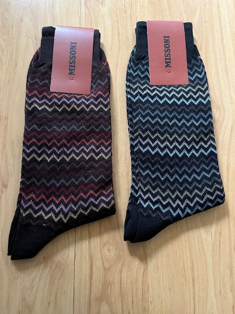 2 paar nieuwe sokken Missoni maat L/45 + gratis verzending, Bruin, Verzenden, Missoni, Nieuw